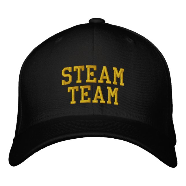 STEAM TRAINS EMBROIDERED HAT (Front)