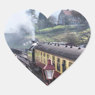 STEAM TRAINS HEART STICKER