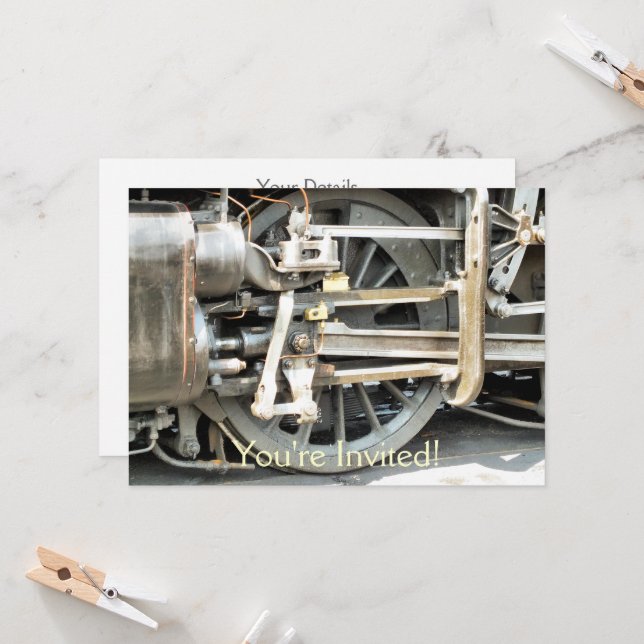 STEAM TRAINS INVITATION (Front/Back In Situ)