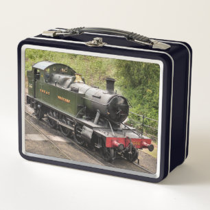 STEAM TRAINS METAL LUNCH BOX