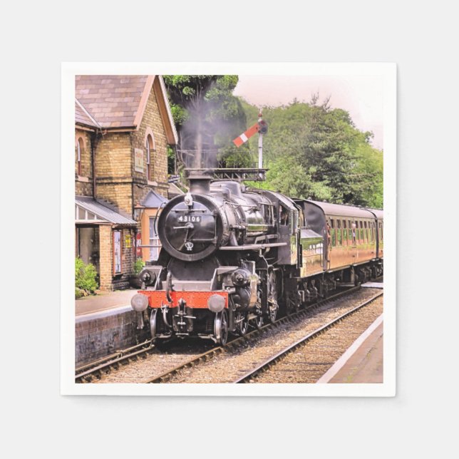 STEAM TRAINS   NAPKIN (Front)