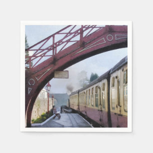 STEAM TRAINS NAPKIN