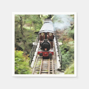 STEAM TRAINS NAPKIN