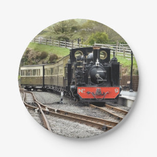 STEAM TRAINS PAPER PLATE