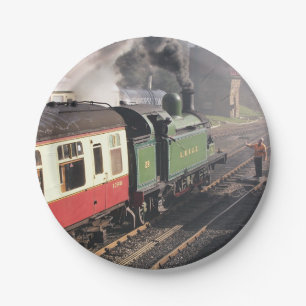 STEAM TRAINS PAPER PLATE