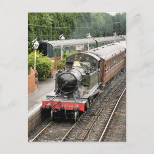 STEAM TRAINS POSTCARD