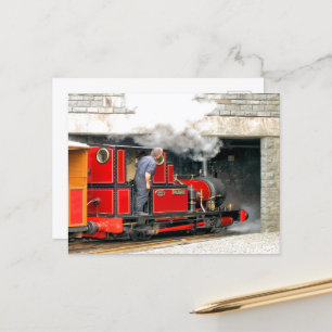 STEAM TRAINS POSTCARD