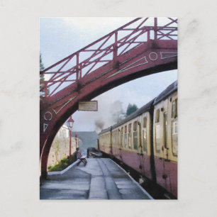 STEAM TRAINS POSTCARD