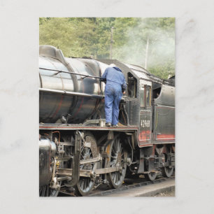 STEAM TRAINS POSTCARD