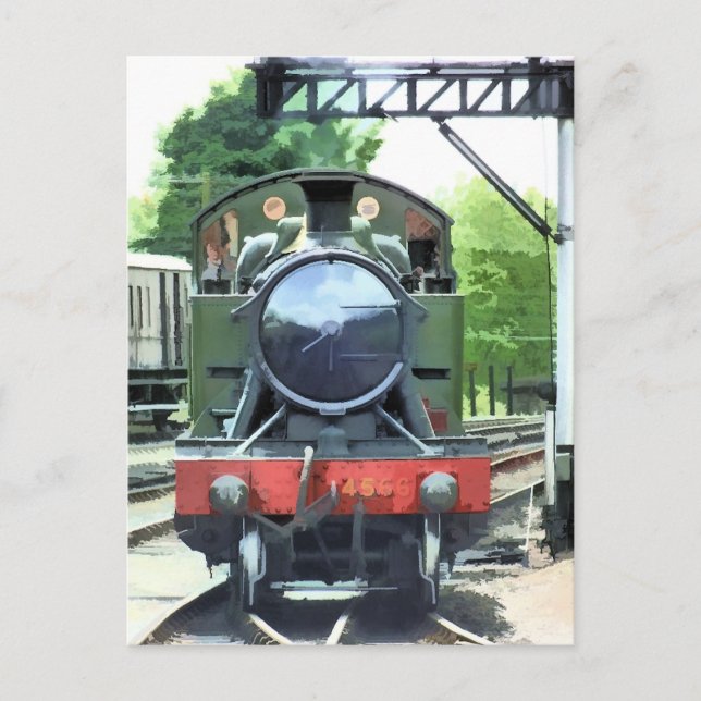 STEAM TRAINS POSTCARD (Front)