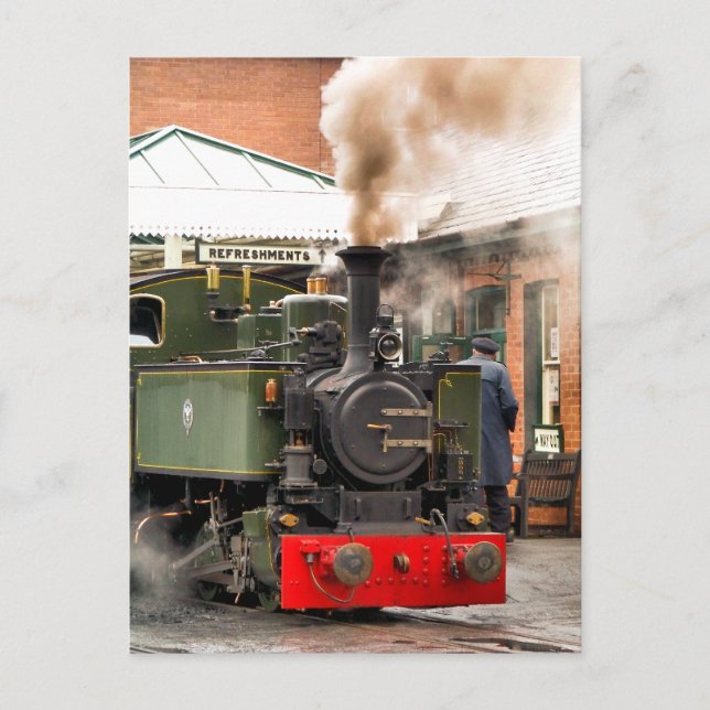STEAM TRAINS POSTCARD (Front)