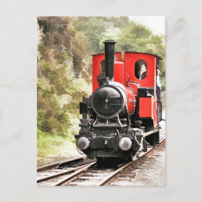 STEAM TRAINS POSTCARD (Front)