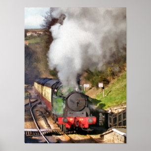 STEAM TRAINS POSTER