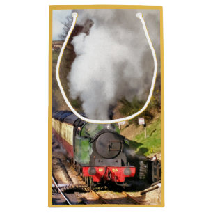 STEAM TRAINS SMALL GIFT BAG