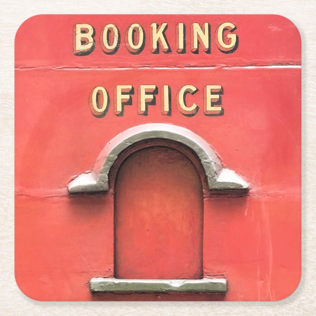 STEAM TRAINS SQUARE PAPER COASTER (Front)