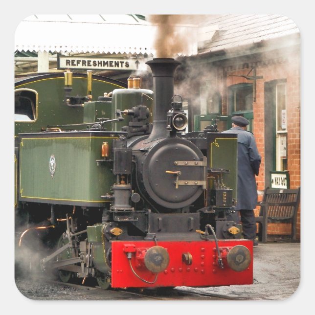 STEAM TRAINS SQUARE STICKER (Front)