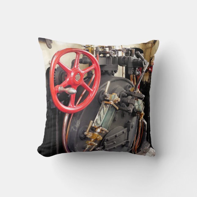 STEAM TRAINS THROW PILLOW (Front)
