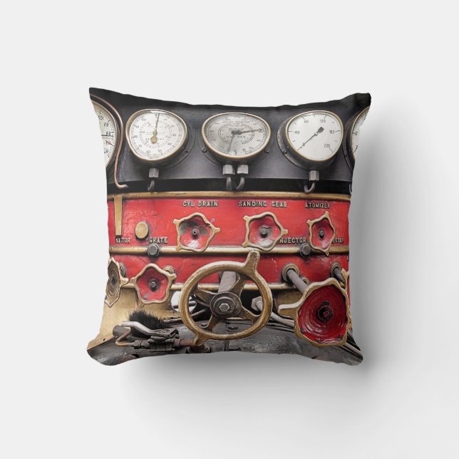 STEAM TRAINS   THROW PILLOW (Front)