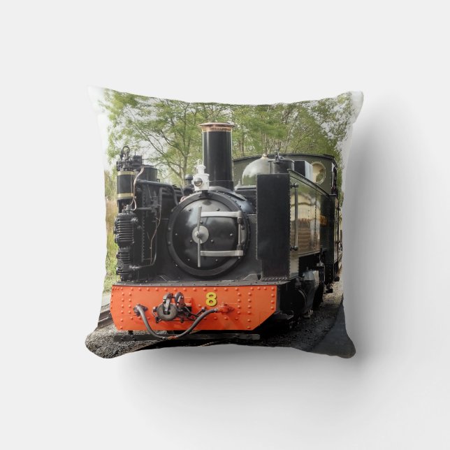 STEAM TRAINS THROW PILLOW (Front)