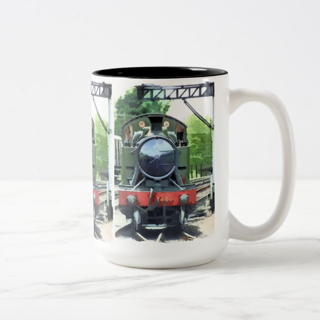 STEAM TRAINS Two-Tone COFFEE MUG (Right)