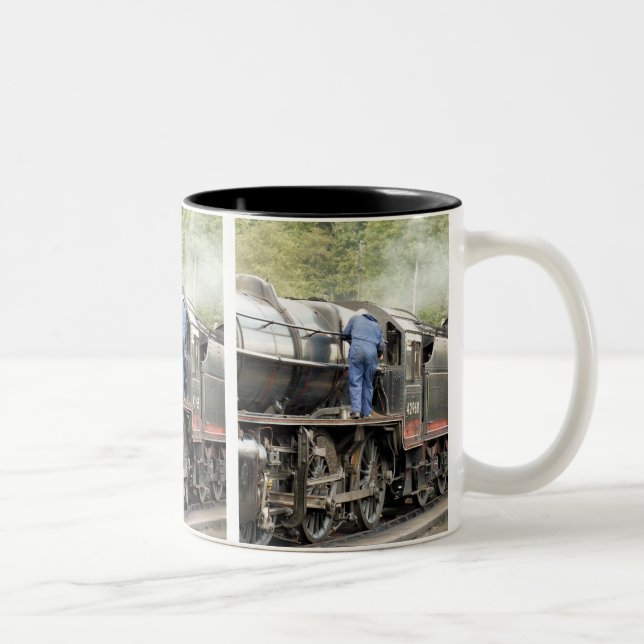STEAM TRAINS Two-Tone COFFEE MUG (Right)