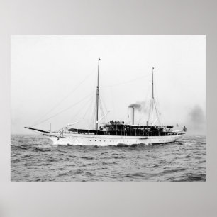 Steam Yacht Emerald, early 1900s Poster