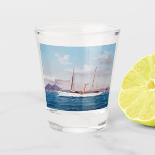 Steam Yacht SY Vanduara 1906 Shot Glass