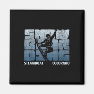 Steamboat Colorado Snowboarding Resort Vintage Sno Magnet