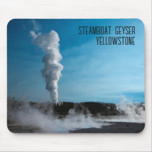 Steamboat Geyser Eruption Yellowstone Mouse Pad