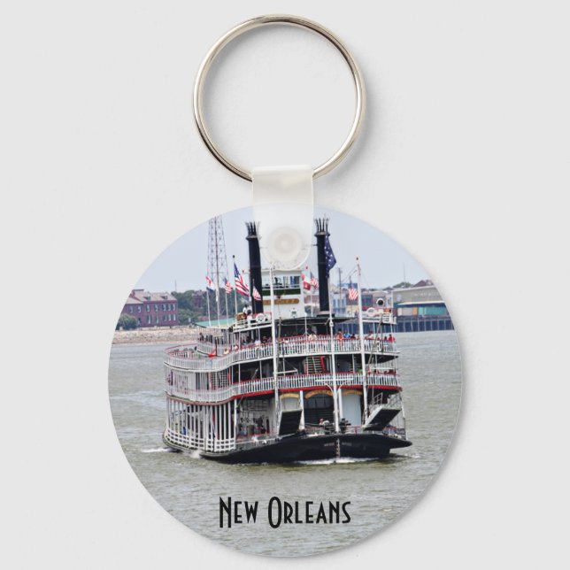 Steamboat on the Mississippi River Keychain (Front)