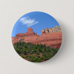 Steamboat Rock in Sedona Arizona Photography 2 Inch Round Button