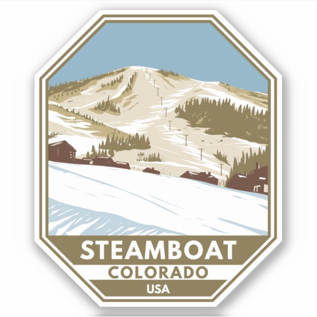 Steamboat Ski Area Winter Colorado (Front)