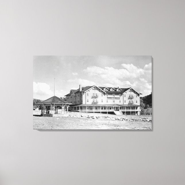 Steamboat Springs, CO Lodge and Cabins Photograp Canvas Print (Front)