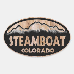 Steamboat Springs Colorado bois signe autocollants