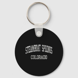Steamboat Springs Colorado Co Vintage Athletic Spo Keychain