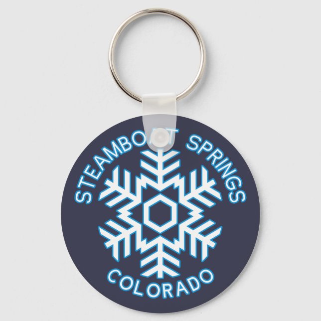 Steamboat Springs, Colorado Keychain (Front)