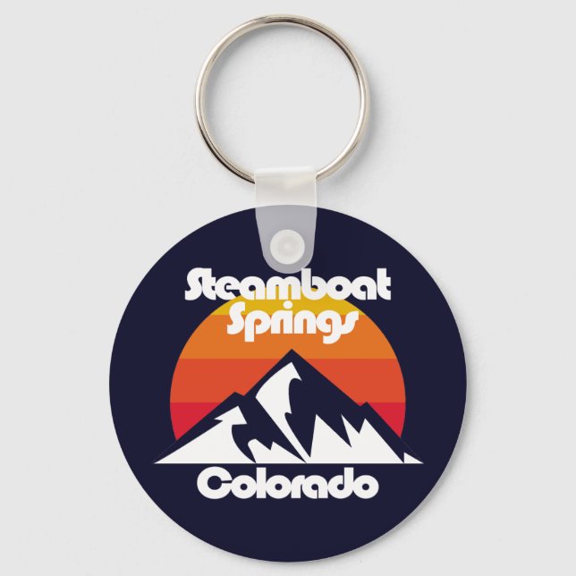 Steamboat Springs Colorado Keychain (Front)