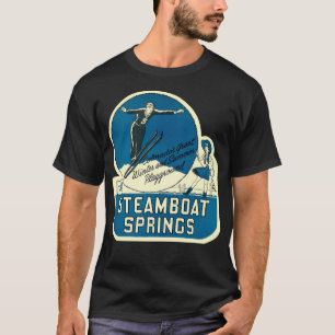Steamboat Springs Colorado Ski Vintage Travel Deca T-Shirt