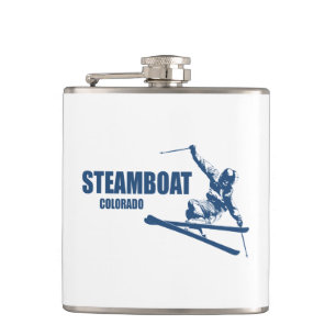 Steamboat Springs Colorado Skier Hip Flask