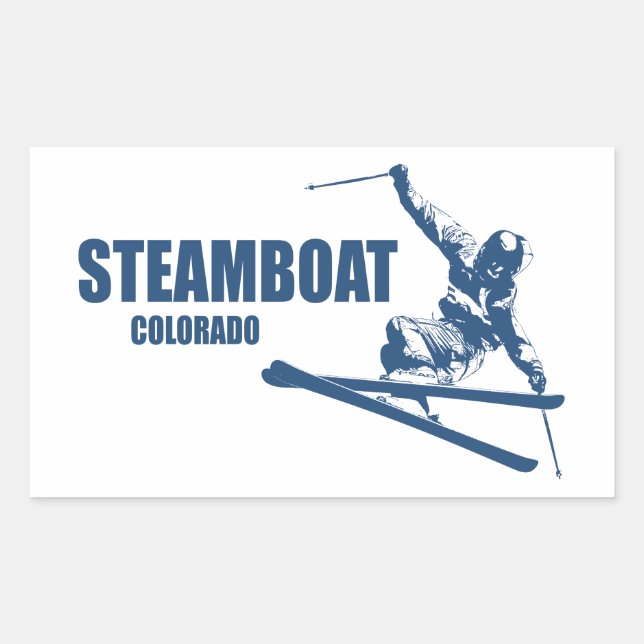 Steamboat Springs Colorado Skier Sticker (Front)