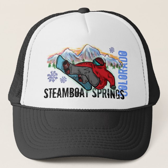 Steamboat Springs Colorado snowboarder shred hat (Front)