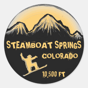 Steamboat Springs Colorado stickers snowboard