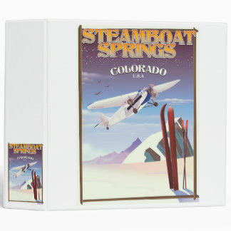 Steamboat Springs colorado vintage travel poster Binder