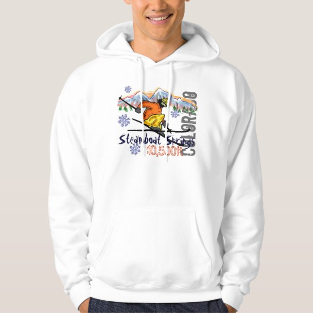 Steamboat Springs ski elevation hoodie (Front)