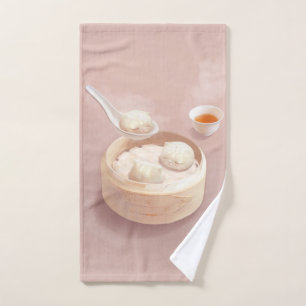 Steamed Bao Buns with Tea Hand Towel
