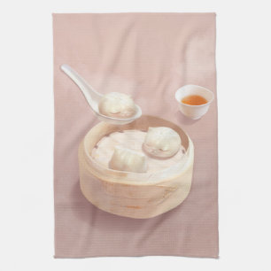 Steamed Bao Buns with Tea Kitchen Towel