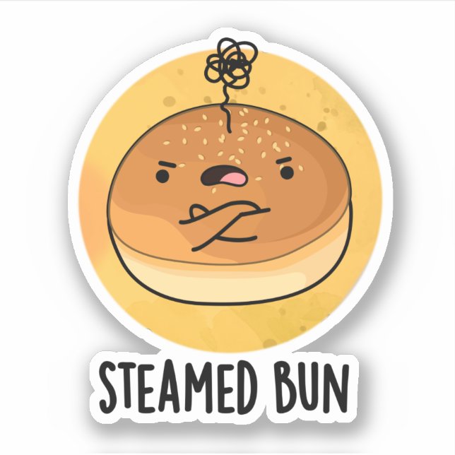 Steamed Bun Funny Food Pun  (Front)