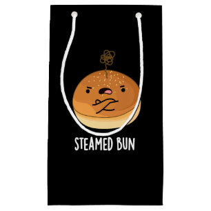 Steamed Bun Funny Food Pun Dark BG Small Gift Bag