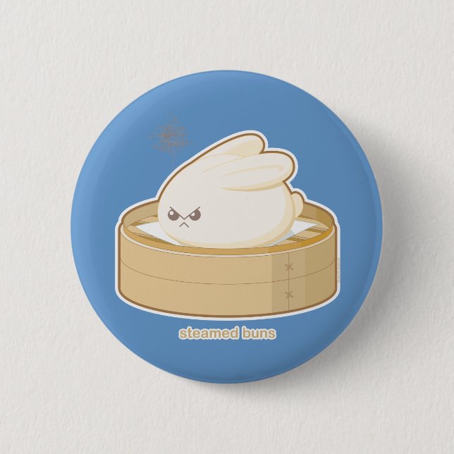 Steamed Buns 2 Inch Round Button (Front)