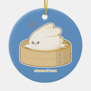 Steamed Buns Ceramic Ornament
